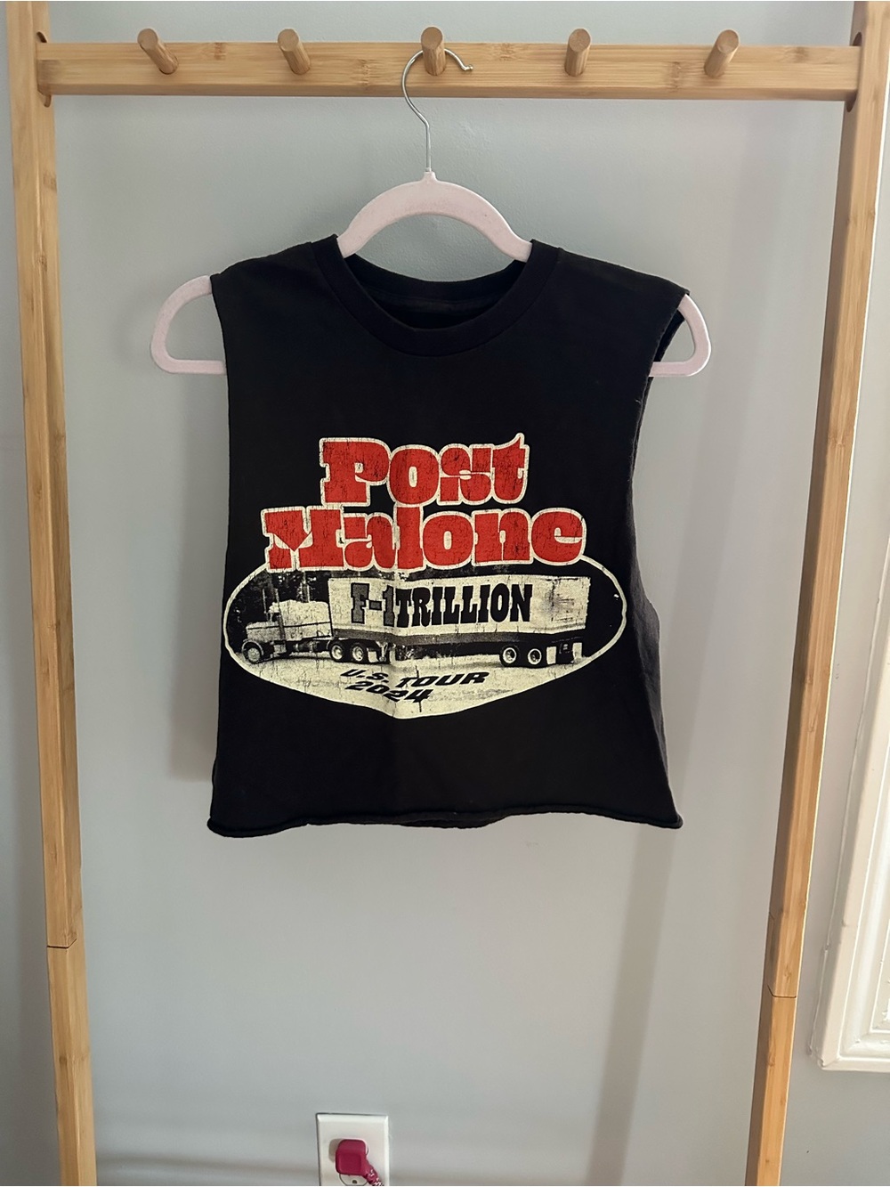 Post Malone F-1 Trillion Tour 2024 Cropped Muscle Tee